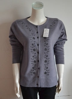 Sweater fashion all-match mother clothing cardigan