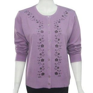 Sweater fashion all-match mother clothing cardigan
