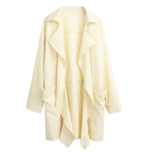 Trench Coat Pocket Long Sleeve Casual