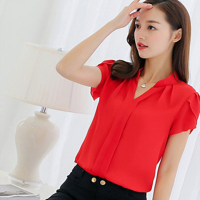 Women Shirt Chiffon Blusas