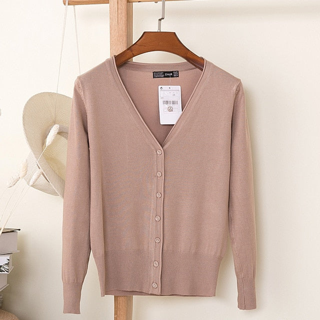 V-Neck Long Sleeve Crochet Knit Sweater Coat
