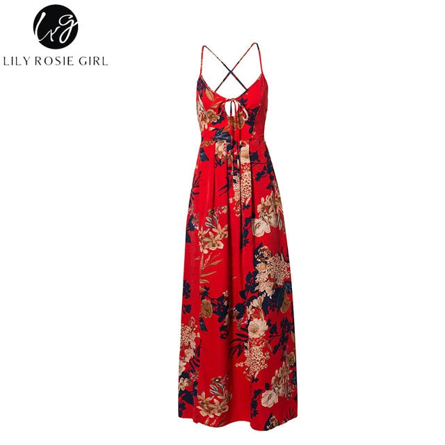 V Neck Women Maxi Dresses