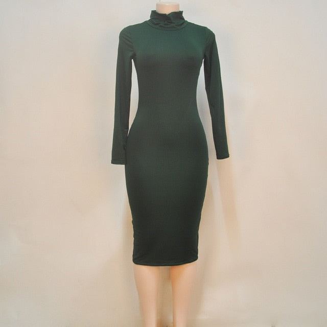 Slim Long Sleeve Bodycon Dress