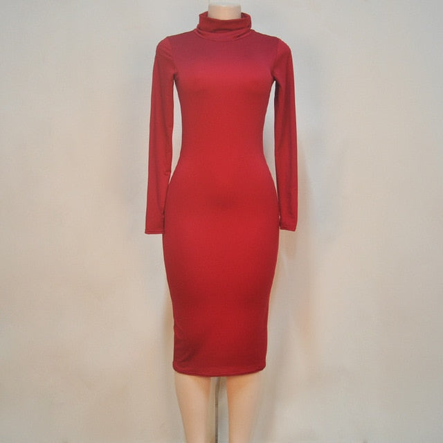 Slim Long Sleeve Bodycon Dress