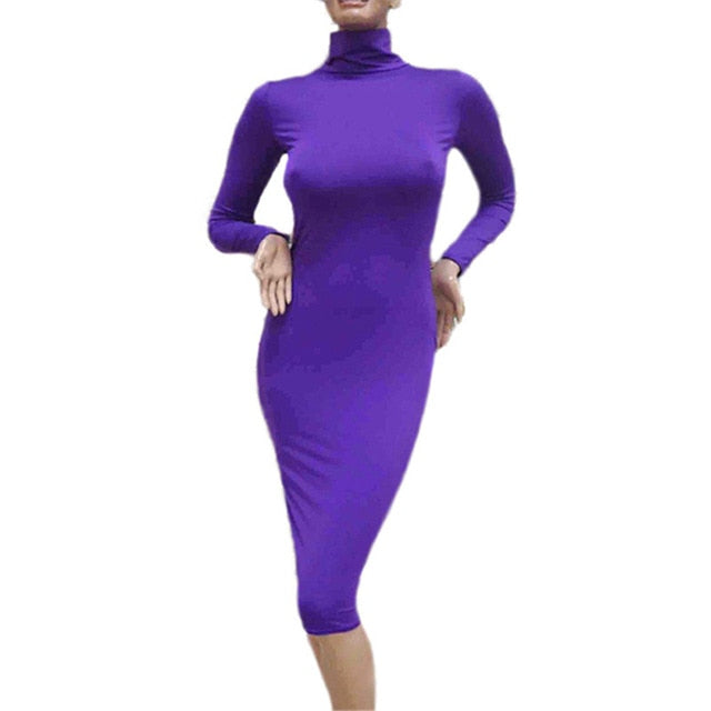 Slim Long Sleeve Bodycon Dress
