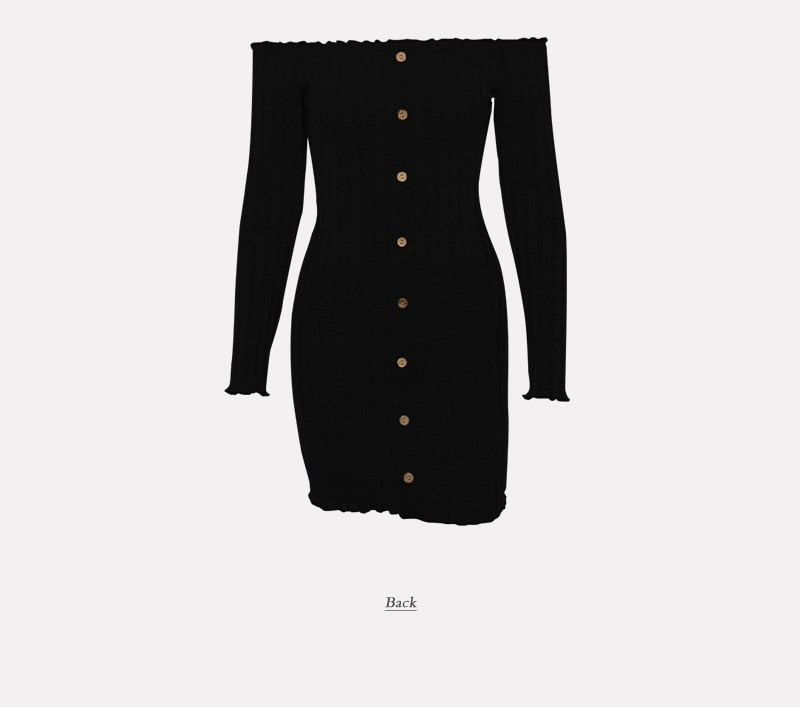 Bodycon Off Shoulder Long Sleeve
