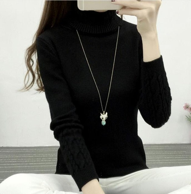 Thick Warm Women Turtleneck Sweater
