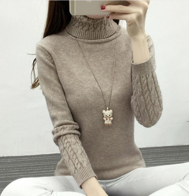Thick Warm Women Turtleneck Sweater