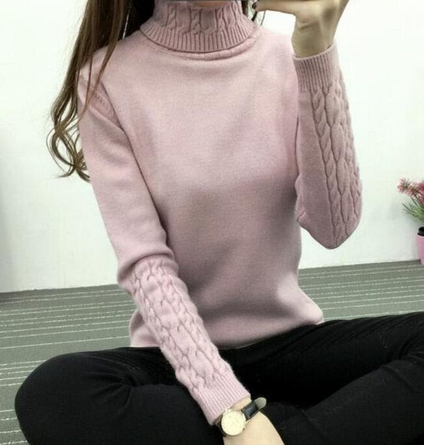 Thick Warm Women Turtleneck Sweater
