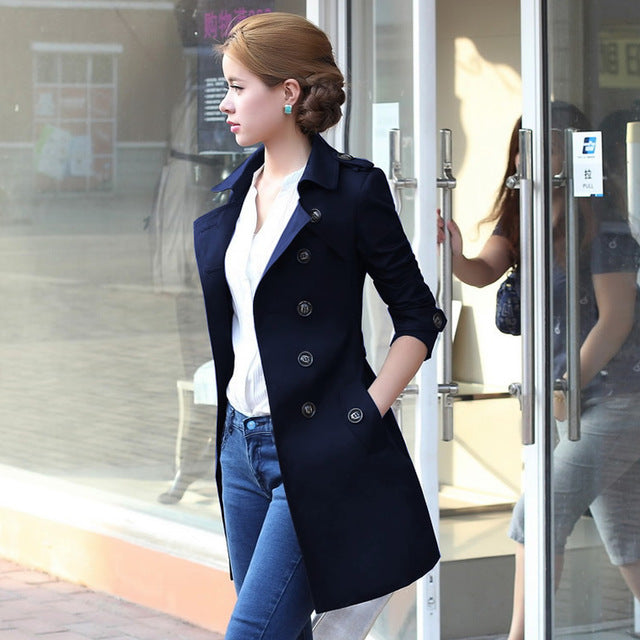 Autumn British style Women's Trench Coat