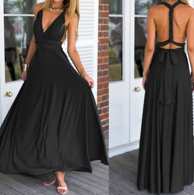 Long Summer Convertible Bohemian Maxi Dresses
