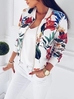 LOSSKY Retro Floral Print Women Coat