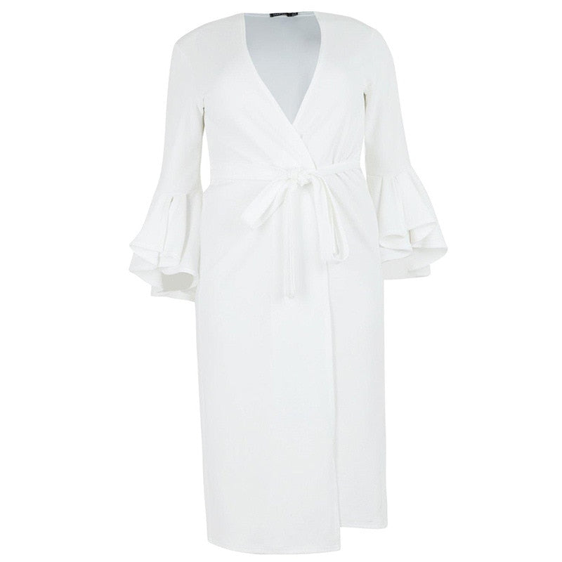 Sleeve Open Stitch Autumn Winter Long Coat Casual Elegant Pink White Clothing