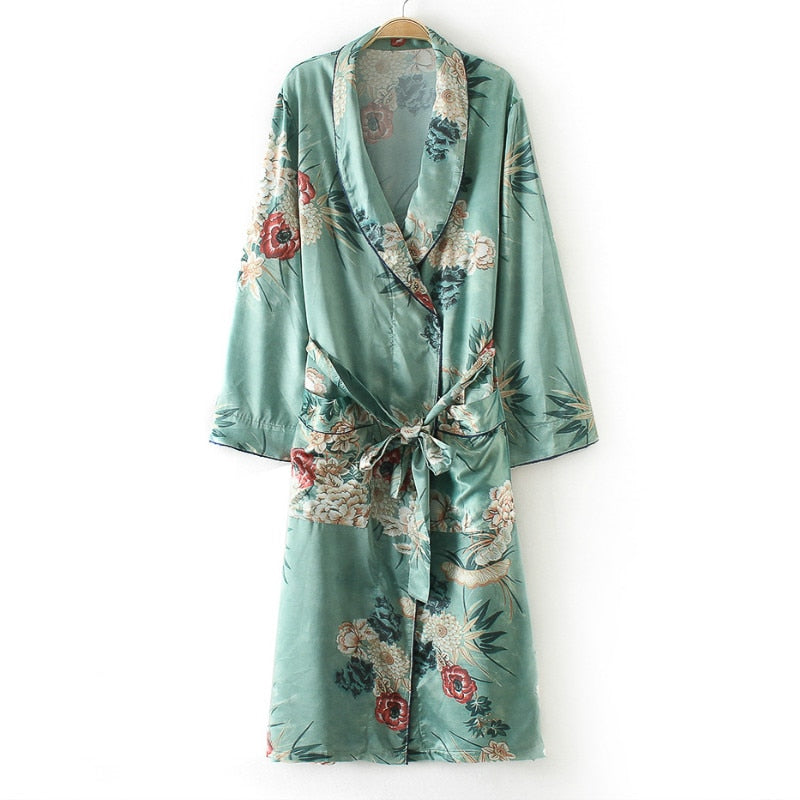 hirigin Women Autumn Floral Long Coat
