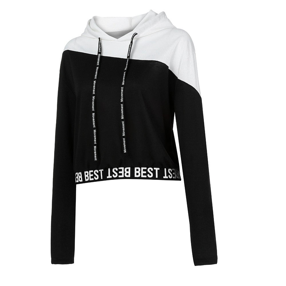 Letter Printing Caps Pullover Sweatshirt Blouse