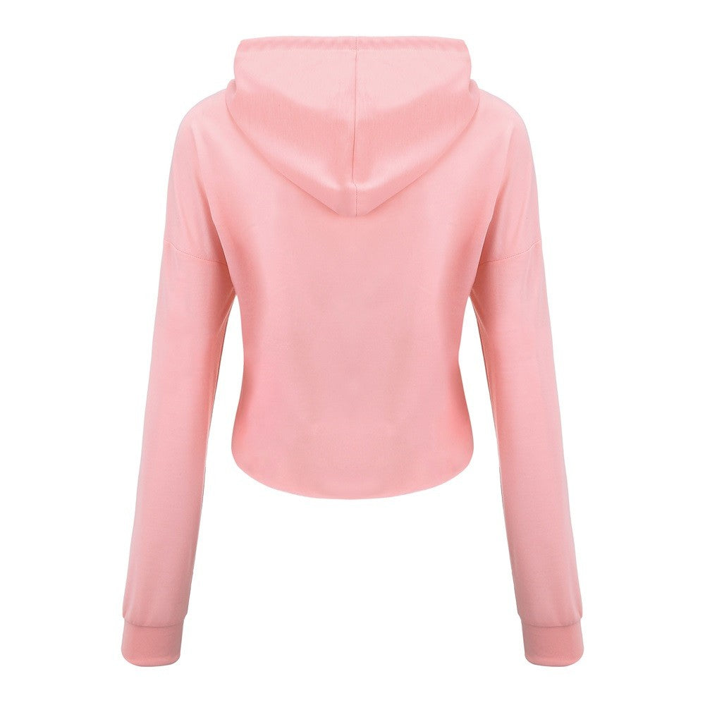 Womens Fashion Letter Print Hoodie Sweatshirt