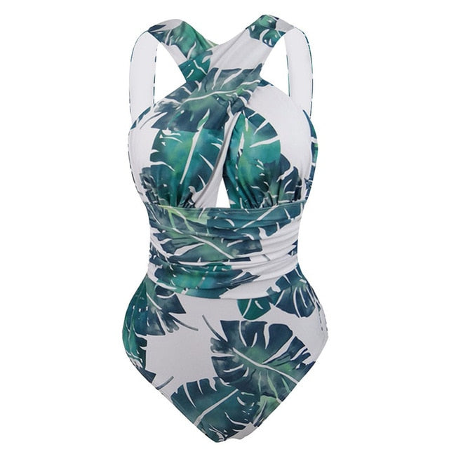 Black Red Cross Halter women swimwear one piece