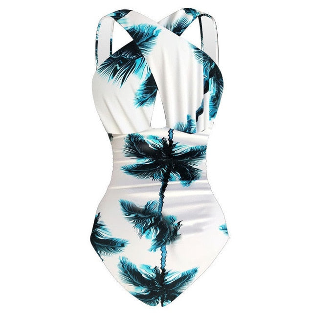 Black Red Cross Halter women swimwear one piece