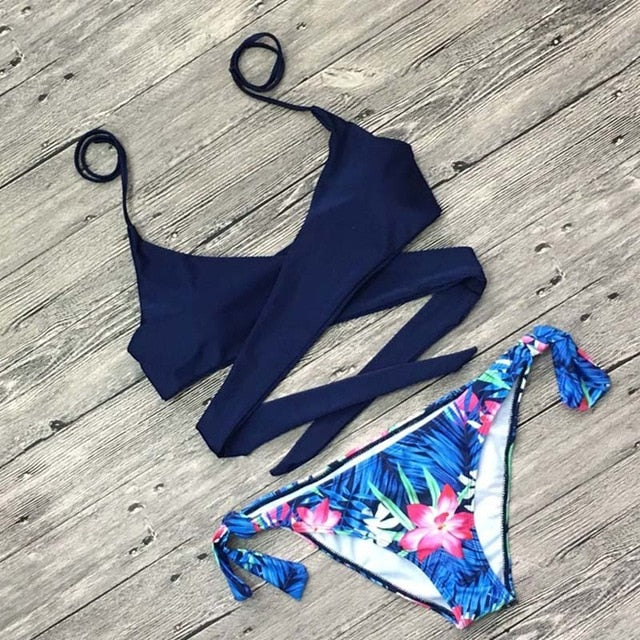 Retro Criss Cross Bikinis