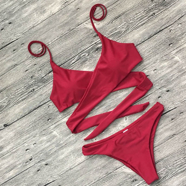 Retro Criss Cross Bikinis