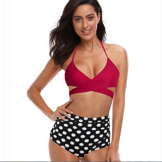 Retro Criss Cross Bikinis