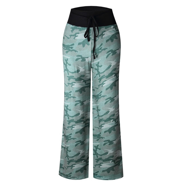 Causal Women Autumn Flower Print Pants