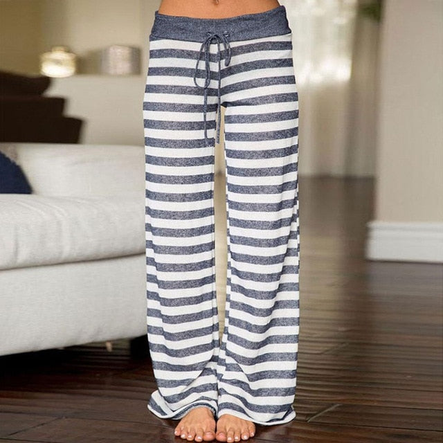 Women Loose Floral Print Wide Leg Pants
