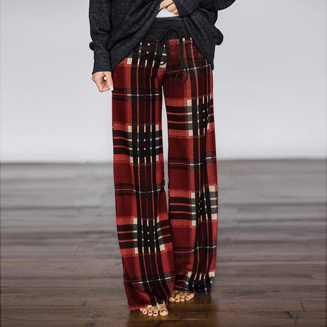 Women Loose Floral Print Wide Leg Pants