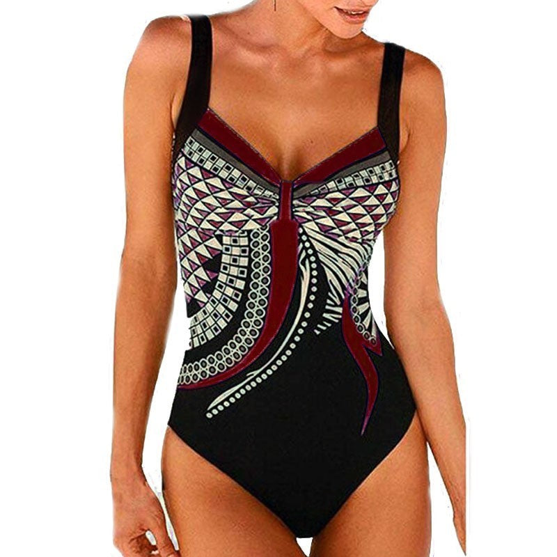 Retro Plus Size One Piece Swimsuit