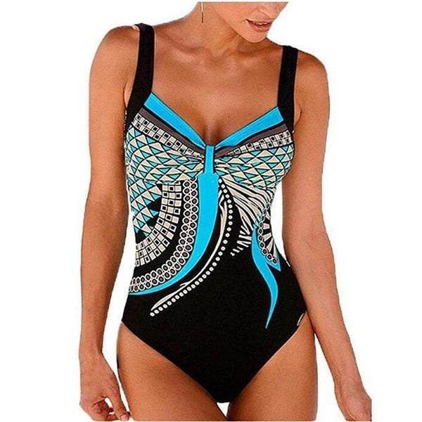 Retro Plus Size One Piece Swimsuit