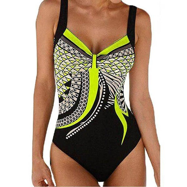 Retro Plus Size One Piece Swimsuit
