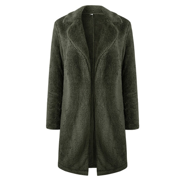 Nadafair Shaggy Long Fur Coat Women Autumn Spring Fluffy Teddy Coat