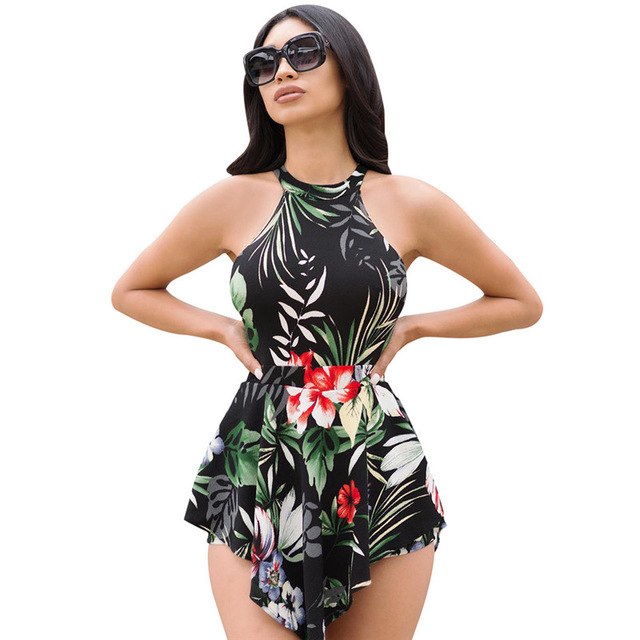 Floral Print Boho Beach Romper