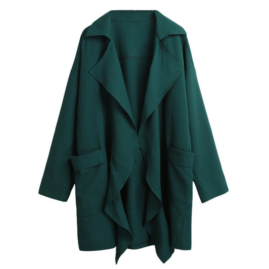 Trench Coat Pocket Long Sleeve Casual