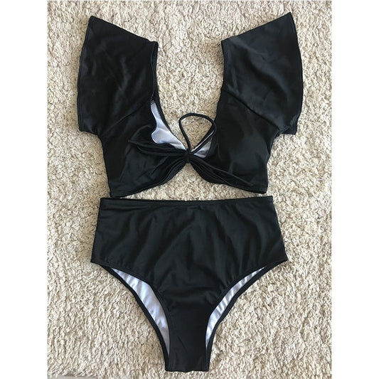 Swimsuit Leopard Bikini Push Up Frill Bikini