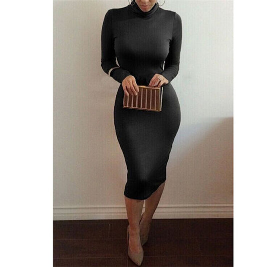 Slim Long Sleeve Bodycon Dress
