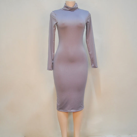 Slim Long Sleeve Bodycon Dress