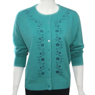 Sweater fashion all-match mother clothing cardigan