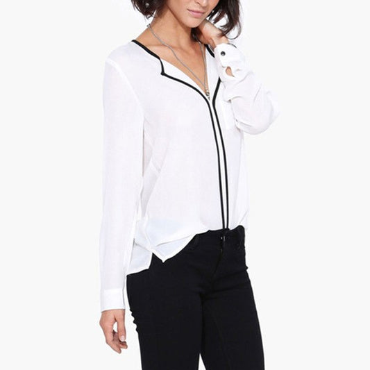 Tops Long-Sleeved White Shirts Women Loose Blouses