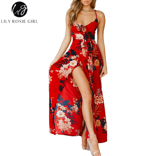 V Neck Women Maxi Dresses