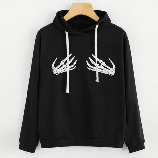 Womens Fashion Palm Print  Hoodie  Sweatshirt Tops Sweatshirt