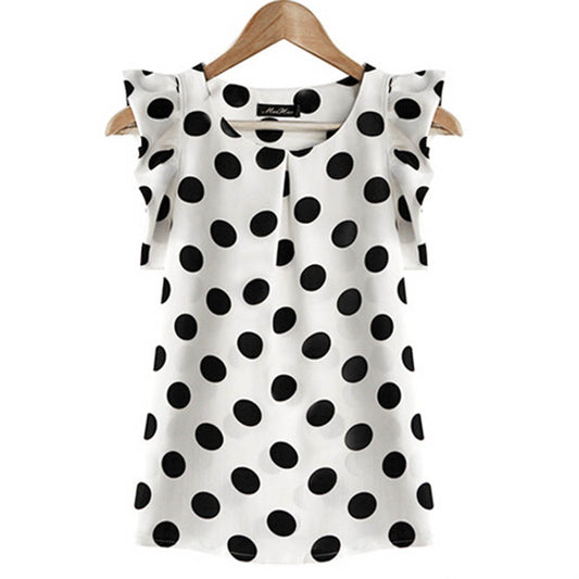 Fashion  Girl Dots Blouse Women Casual