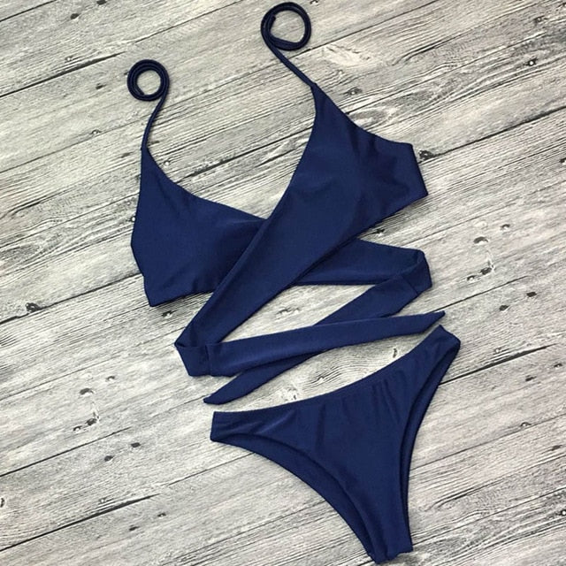 Retro Criss Cross Bikinis