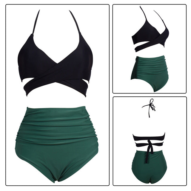 Retro Criss Cross Bikinis
