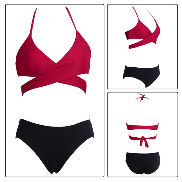 Retro Criss Cross Bikinis