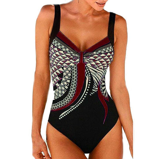 Retro Plus Size One Piece Swimsuit
