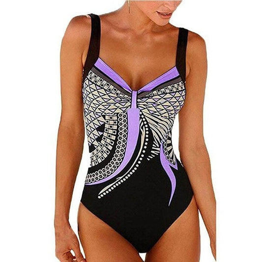 Retro Plus Size One Piece Swimsuit