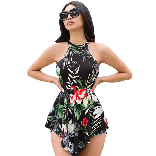 Floral Print Boho Beach Romper